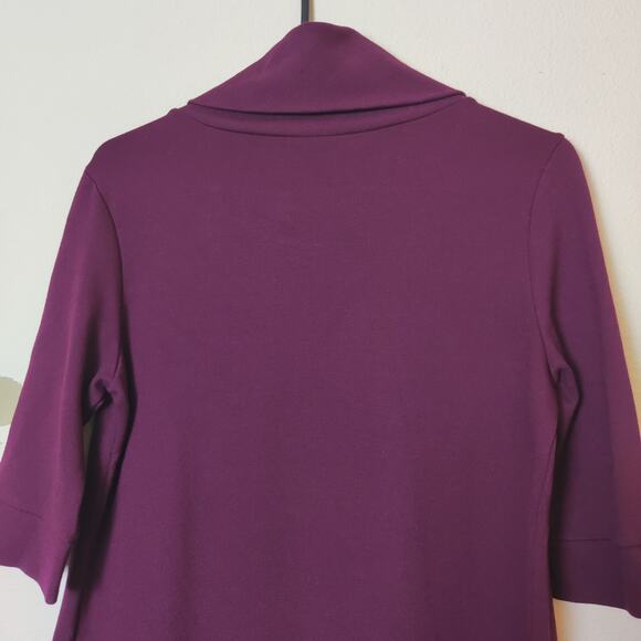 Isabella Oliver Maternity Tunic Dress Turtleneck Aubergine Purple Small A-line - Picture 7 of 15